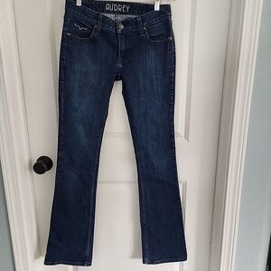 Kimes Ranch Audrey Jeans Womens Size 4 34 Blue Denim Dark Wash Bootcut USA